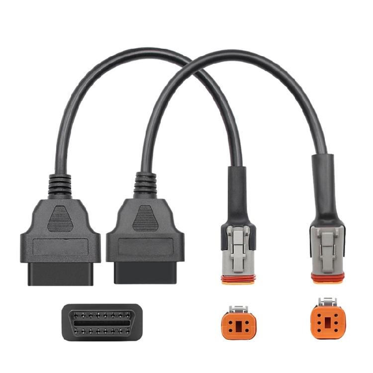 Diagnostic Scan Cable Easy Plugs & Play Accurate Diagnostics for Motorbike with 6+4 Pin Interfaces User Friendly Design