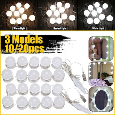 Hollywood Tarzı Led Ampuller Vanity Makyaj Tuvalet Masası Usb Ayna Işıkları Kiti