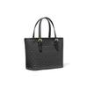 Michael Kors Mk Jet Set Travel Handtekening Logo Bedrukking Gecoat Canvas Tote Tas Dames Tote Tassen Zwart 35T9GTVT0B-BLACK