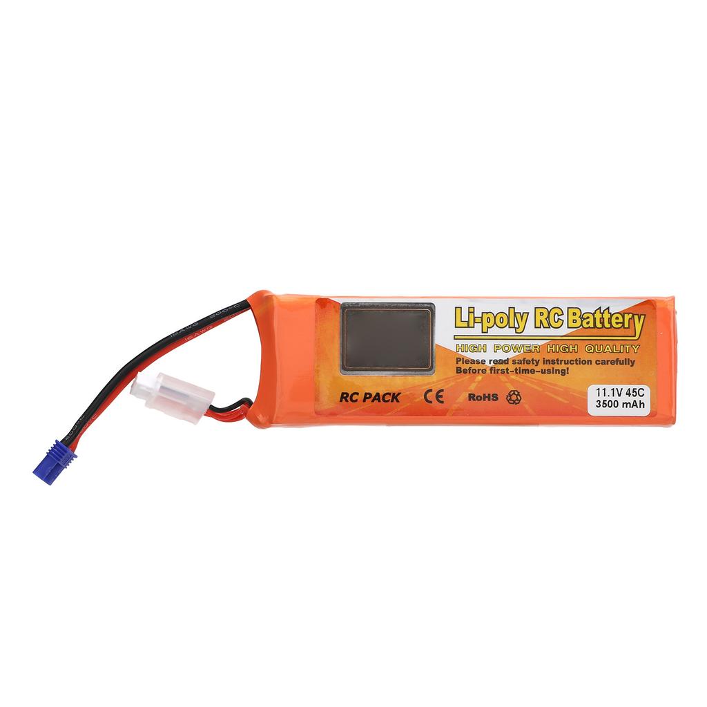 11.1V 3500mAh 45C RC Lithium Battery FPV Drone Lithium Battery with EC2 Connector for RC Airplane Helicopter Quadcopter Boat