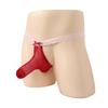 Bow Sissy Lingerie Men'S Sexy Elephant Nose Panties Mesh See Through T-Back Thong G-String  Stretch Long Penis Sheath Underwear