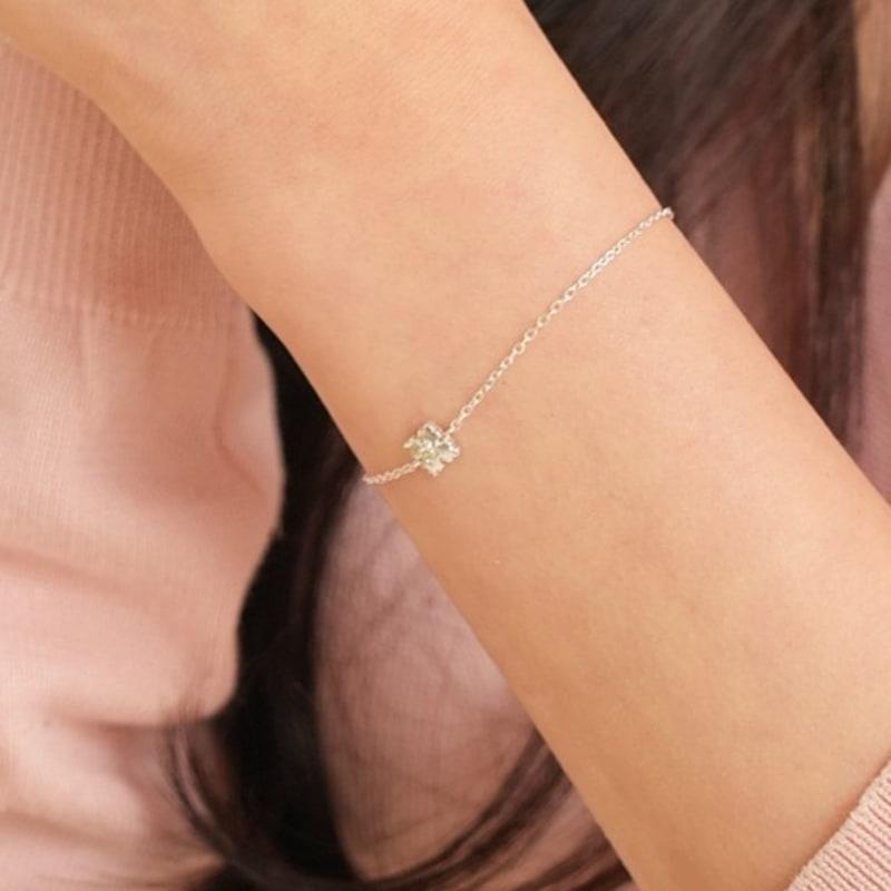 BELLOOGGI Lemon yellow diamond flower bracelet