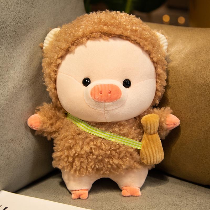 

Non-Toxic 28/38Cm Lovely Pig Plush Toy Creative Cosplay Rabbit&Bear Doll Soft Stuffed Animals Toy For Children Baby Kawaii Birthday Gift 28cm