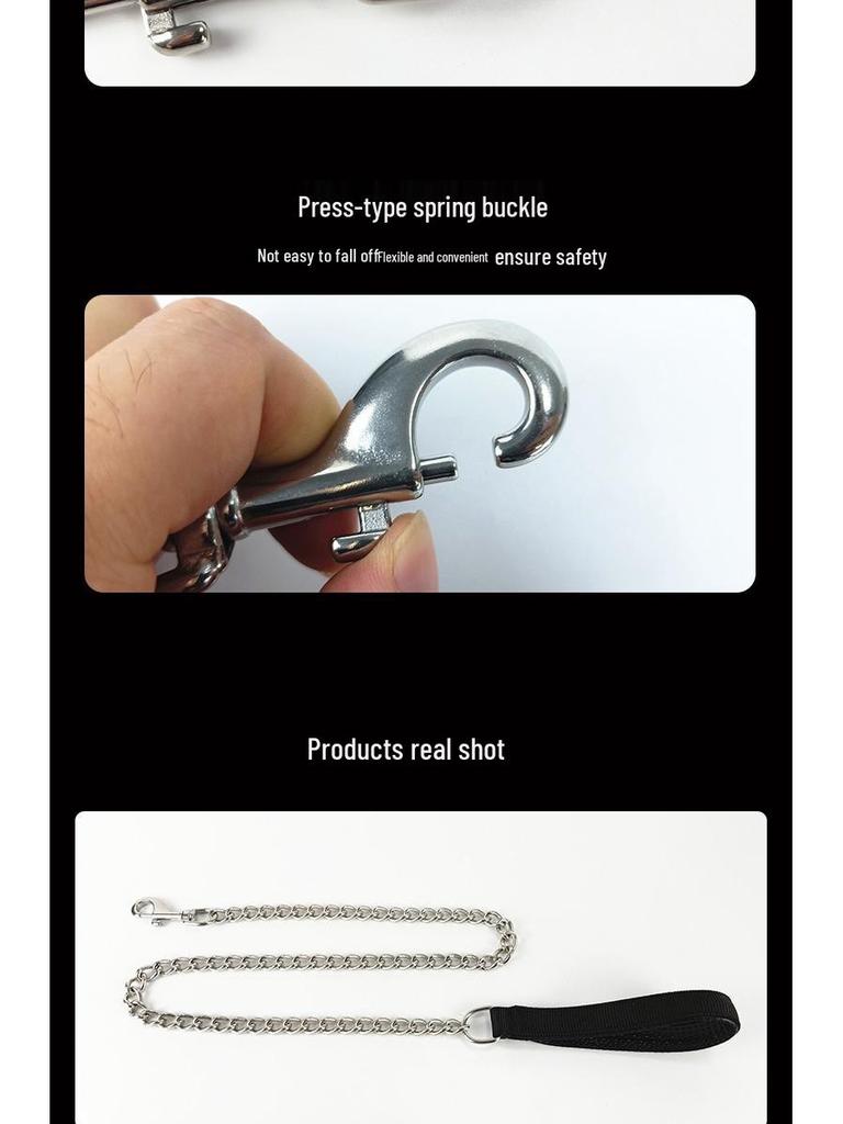 Stainless Steel Anti-Bite Dog Leash - Durable Chain for Small To Large Dogs