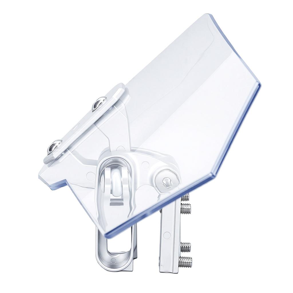 Windshield Extension Spoiler Clip Adjustable Universal Clip On Windscreen Wind Deflector with Silver Bracket for