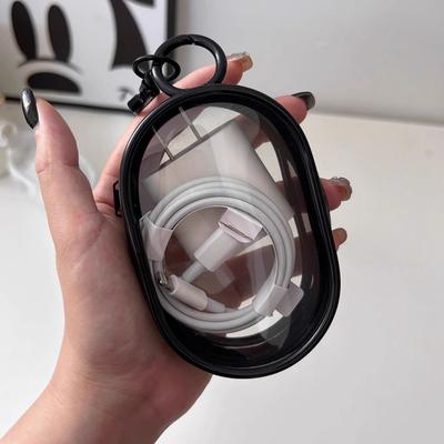 Transparent Data Cable Charger Storage Bag Cable Organizer Waterproof Travel Bag Organizer Mobile Phone Charger Protective Bag