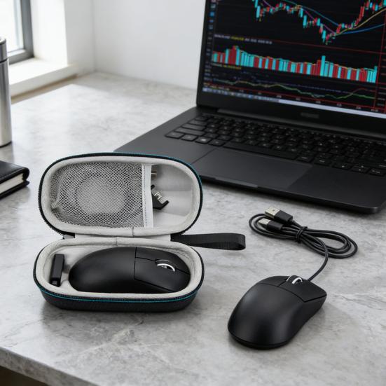 Pouzdro na bezdrátovou myš pro Logitech GPW 1/2 EVA Pevná skořepina Nárazuvzdorné Zip Organizér na herní myš Cestovní taška Ochranný obal