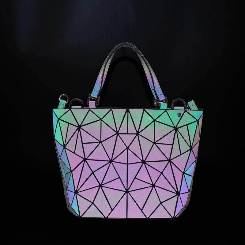 Neue Geometrische Bucket Bag Umhängetasche Damen Große Kapazität Messenger Bag Rhombus Tragbare Tragetasche