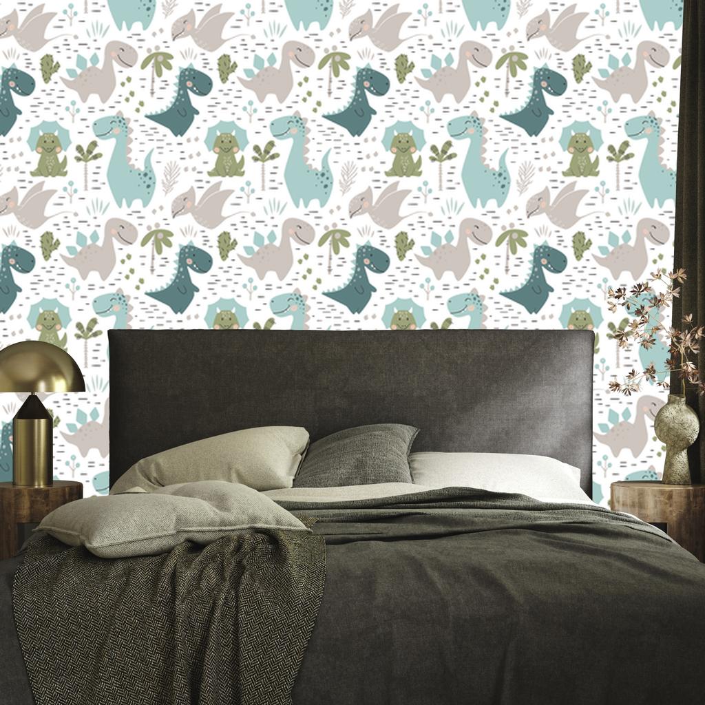 Cute Dinosaurs Wallpaper for Living Room and Bedroom 50x1000