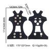 1 Pair Crampons Ice Traction Cleats Non Slip Shoe Grips 10 Spikes Ice Cleats for Shoes Boots Traction Cleats for