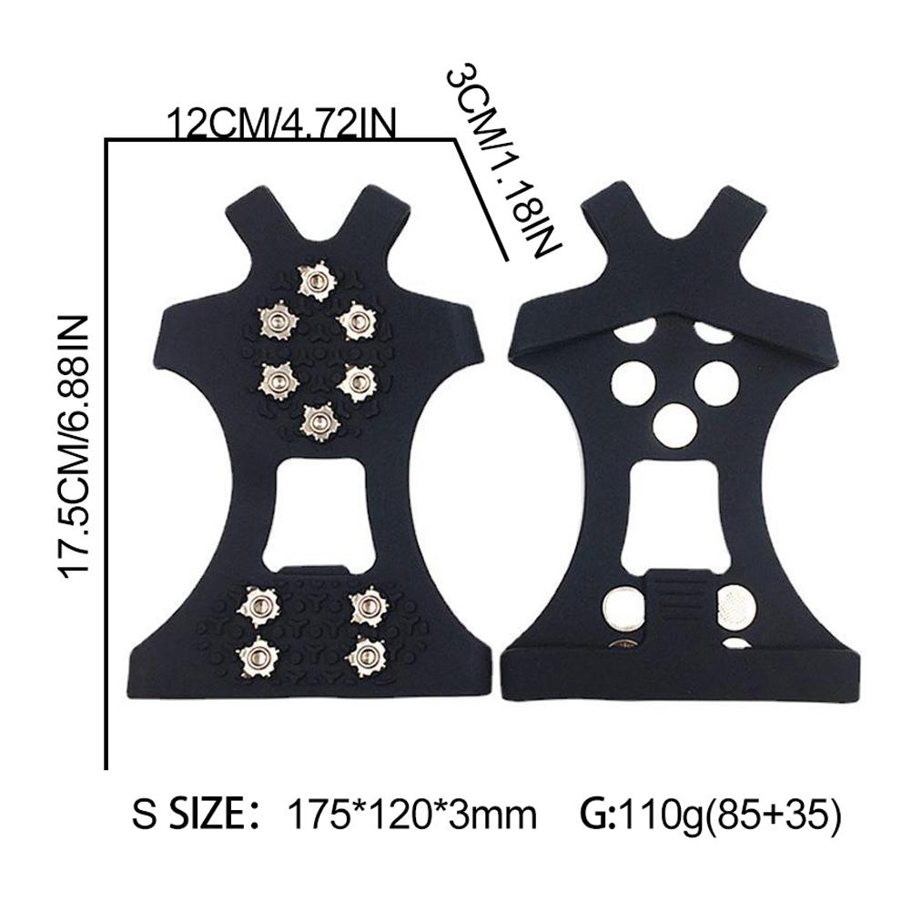 1 Pair Crampons Ice Traction Cleats Non Slip Shoe Grips 10 Spikes Ice Cleats for Shoes Boots Traction Cleats for
