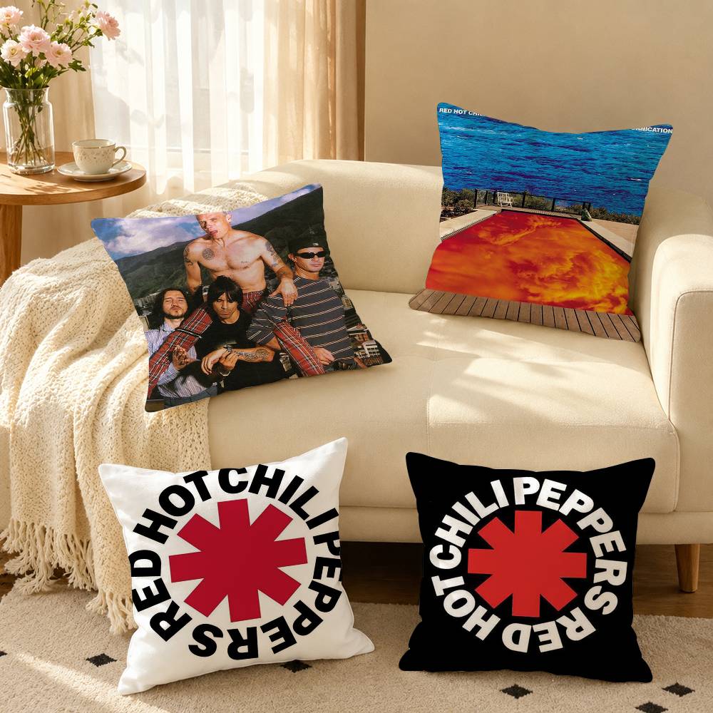 Rock Band Red Hot Chili Peppers-s Pillow Case Square Double-Sided Sofa Cushion Cover Bedroom Bedside Pillow