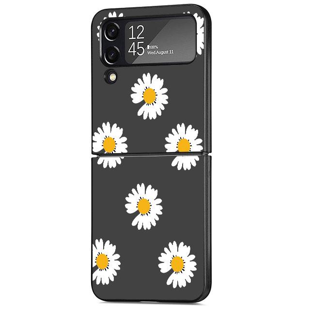 Love Heart Cell Case For Samsung Galaxy Z Flip 3 5G 4 Fashion Z Flip3 Luxury Black Hard Back Phone Coque Cover