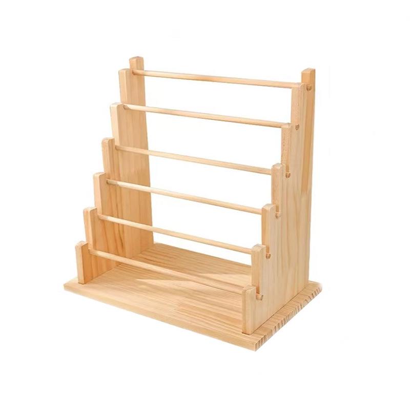 Solid Wood Bracelet Display Stand for Buddhist Beads, Jewelry, Hair Ties, and Headbands