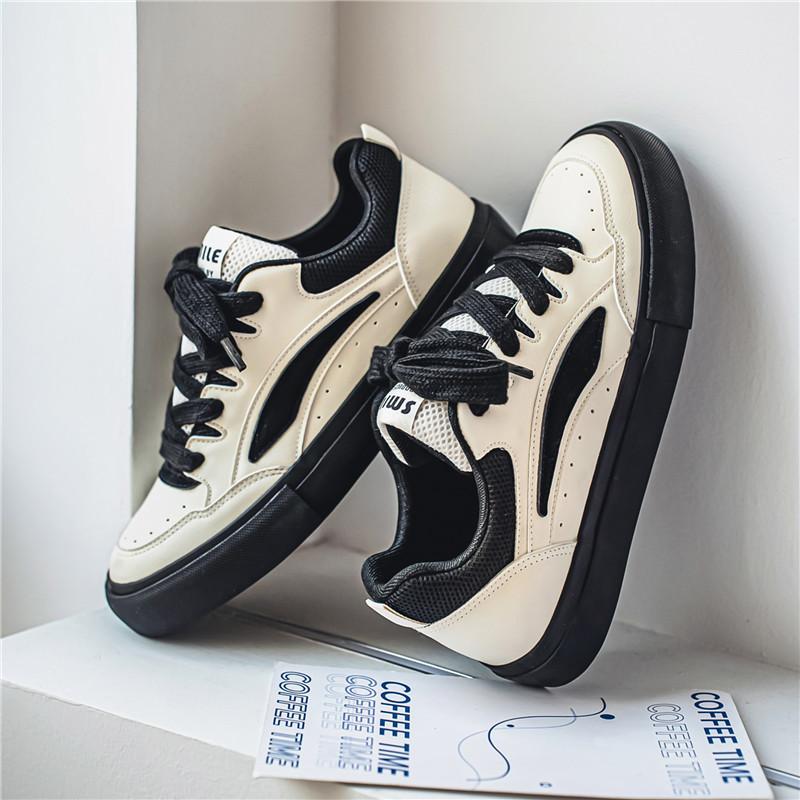 

2025 новые мужские низкие нишевые мужские туфли студенческие трендовые спортивные туфли для отдыха на скейтборде мужские 8106 39 чёрный