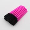 Disposable Beauty Tools Set: 50 Silicone Brushes - Rose Red Handles for Eyelashes, Eyebrows, and Makeup.