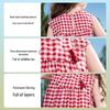 ASK JUNIOR Girls' Plaid Color-Block French Sleeveless Princess Dress