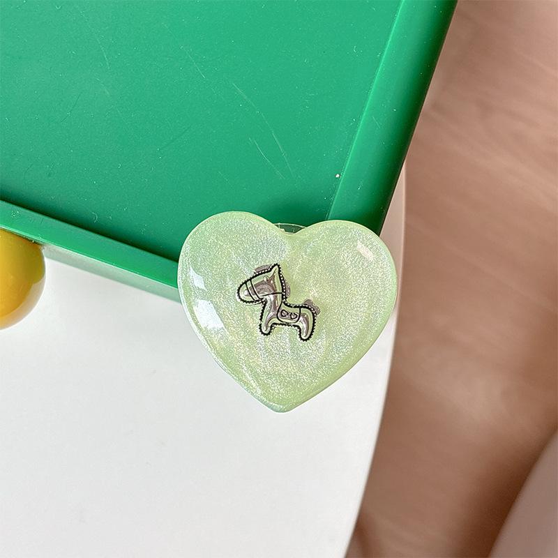 Glitter Heart Airbag Mobile Phone Holder with Magnetic Suction