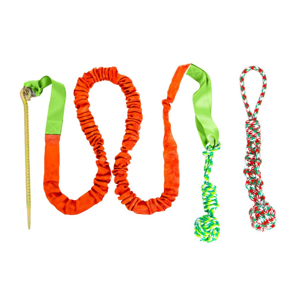 Dog Rope Toy for Tree Pulling Animal-inspired Tug of War Toy for Dogs Durable Dog Tug Toy Set for Chewers Outdoor Bungee Tether