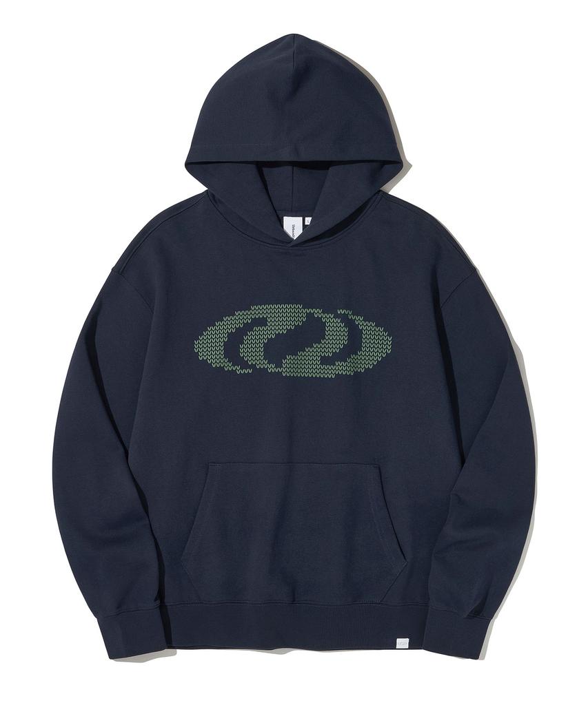URBANDTYPE Circuit Knit Effect Hoodie_Navy
