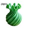 3D Printed Plant Holder Spiral Wave Vase, Minimalist Flower Holder, Decorative Vase for Fresh Stable Wide Base or Dried Flowers, Artistic Desktop