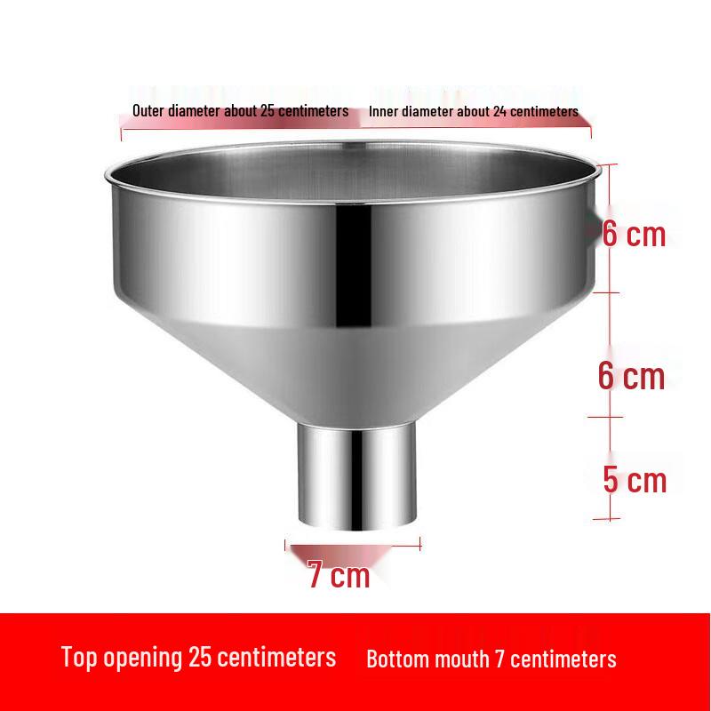 304 Stainless Steel Large Caliber Funnel