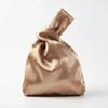 Elegant Silk Satin Wrist Bag Portable Knot Tote Soft Mini Tote Party Occasion
