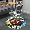 1pc Rose StainedGlass Office Round Area Rug, Under Office Chairs Bedroom Living Room Home Decor, Room Deco, Available In Various Sizes L1024370