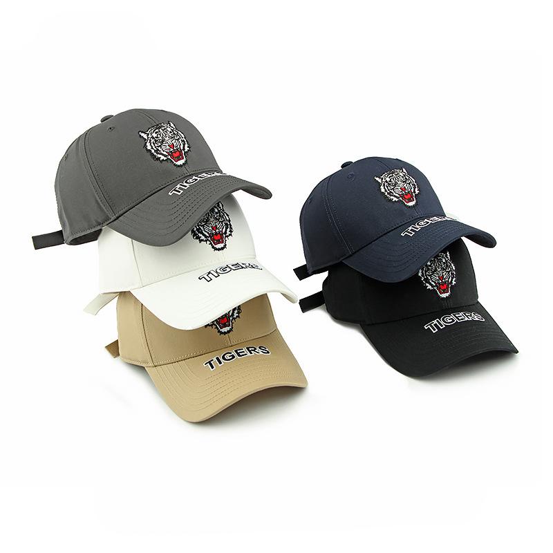 Fashion Baseball Cap Men Women Trucker Cap Male Outdoor Sun Hat Tiger Head Embroidery Peaked Visor Summer Fishing Hat Unisex
