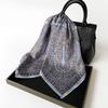 European and American Fashion Cashew Flower Silk Scarf Square Scarf 71 Imitation Silk Satin Square Scarf Headscarf Bag Silk Scarf Multi-purpose Scarf