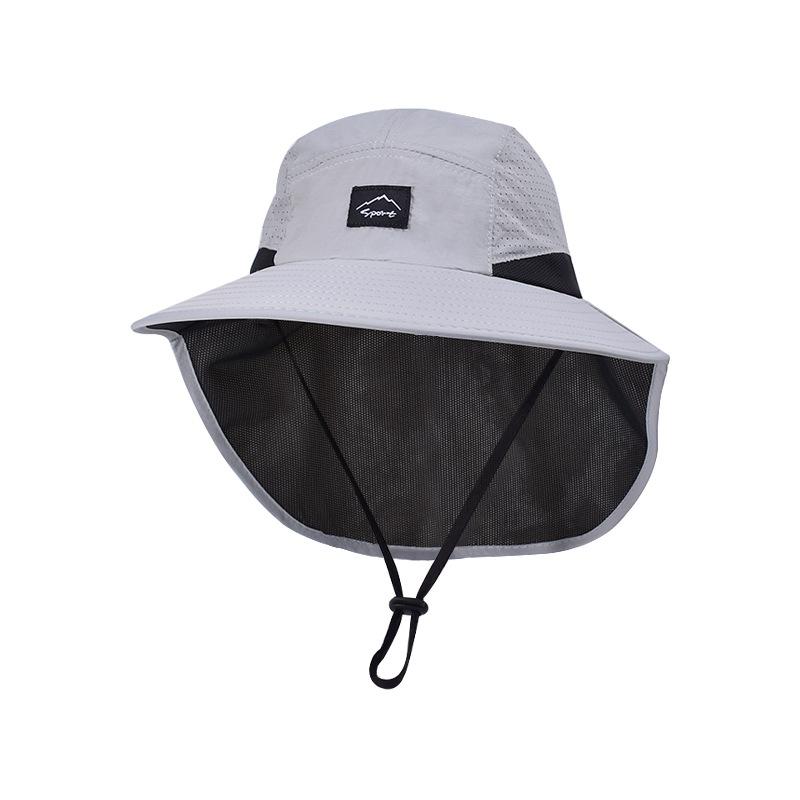 1136 children's hat summer large brim shawl sun hat outdoor outing bucket hat older children boy sun hat