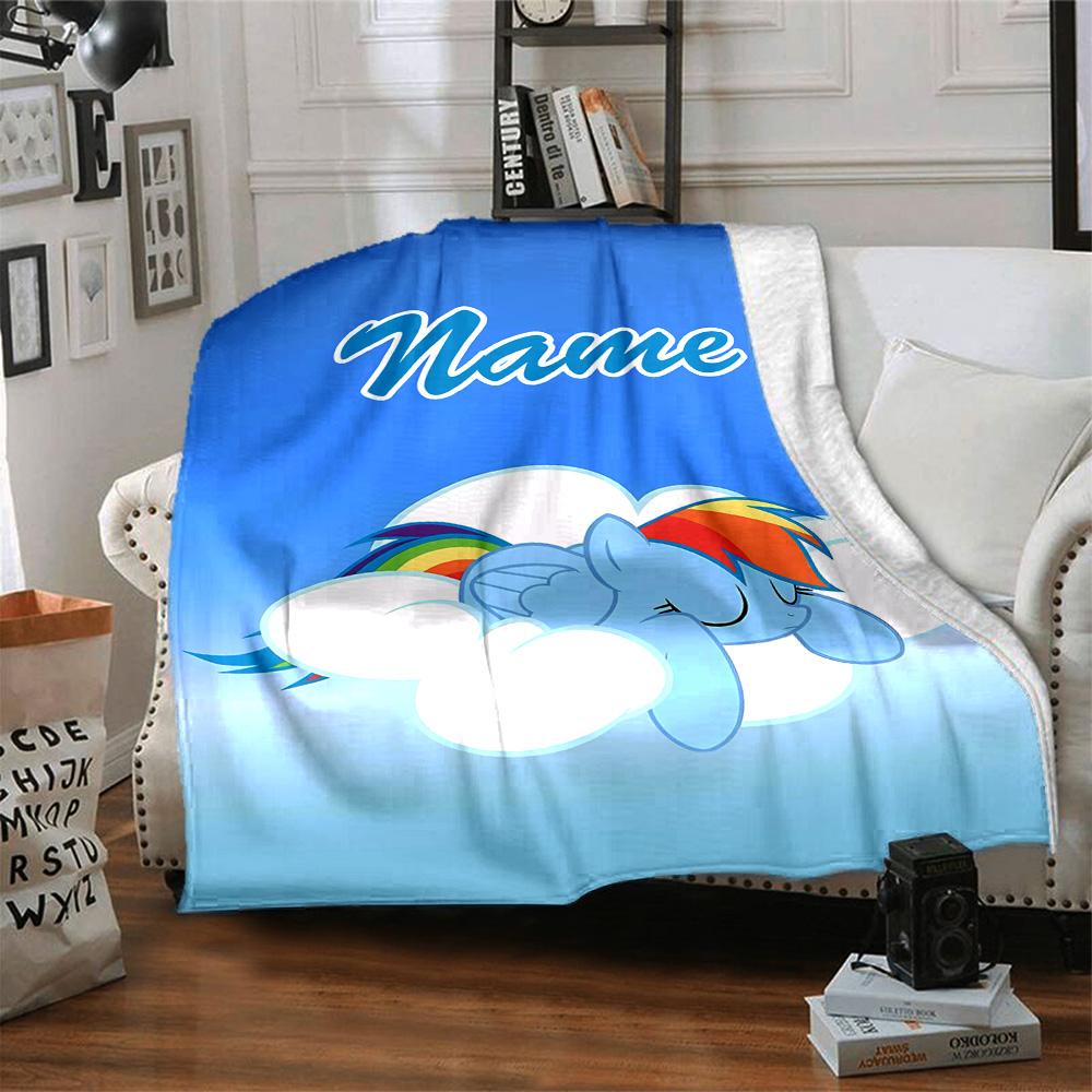 Customizable My Little Pony6 Throw Blanket – Personalized Name, All-Season Cozy Snug Blanket, Machine Washable, Personalized Blanket