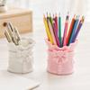 Ornament Bowknot Pen Holder Funny Pencil Rack Storage Display Shelf Desktop Organizer  Student