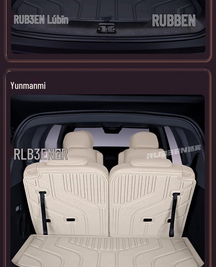 Compatible with 25 Li Auto L9 Models: TPE Trunk Mat, Semi-Enclosed Tail Box Mat, Car Decor Accessories.
