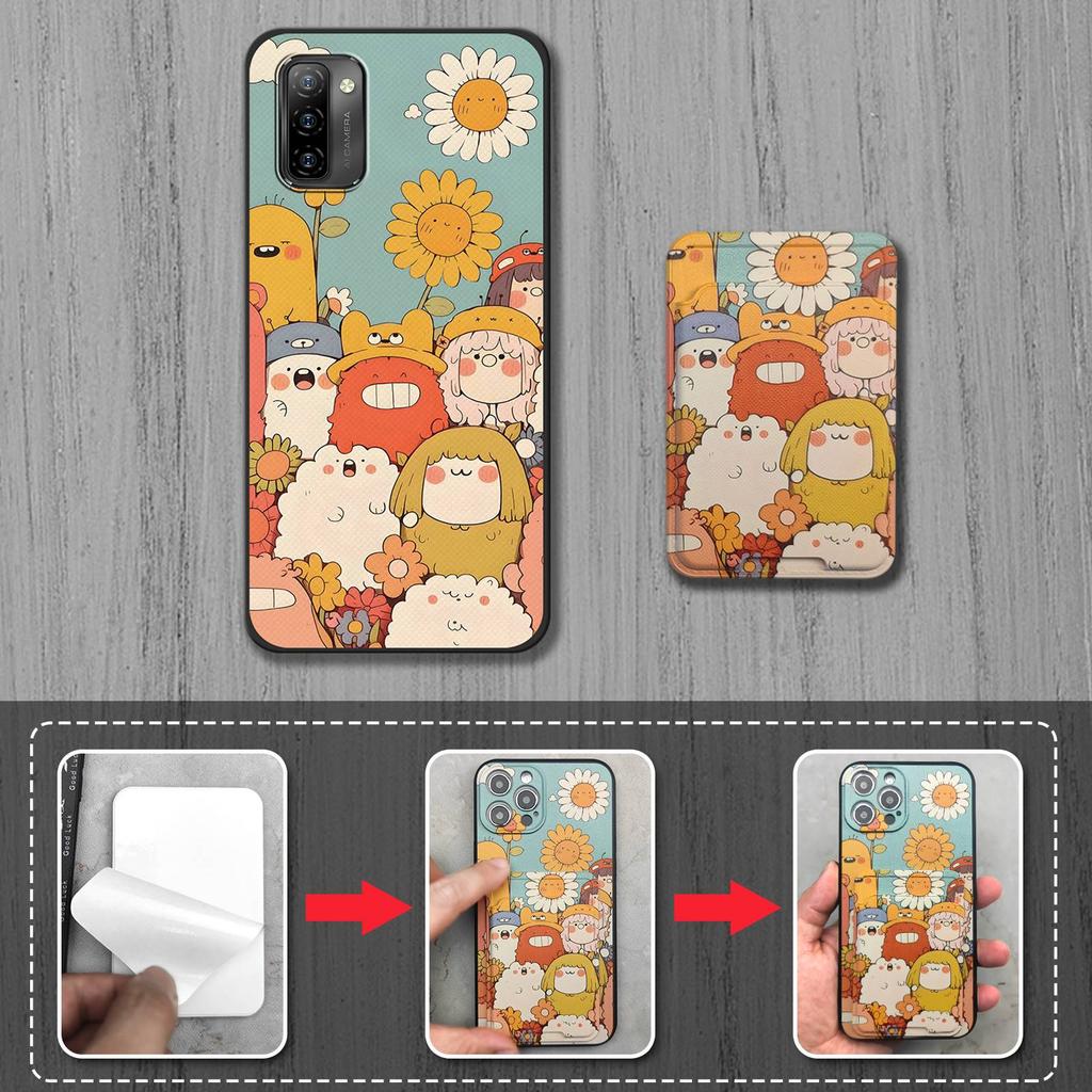 Shockproof Dirt-resistant Phone Case For Ulefone Note12P Soft case Cartoon Card slot Fashion Design Silicone TPU Cover
