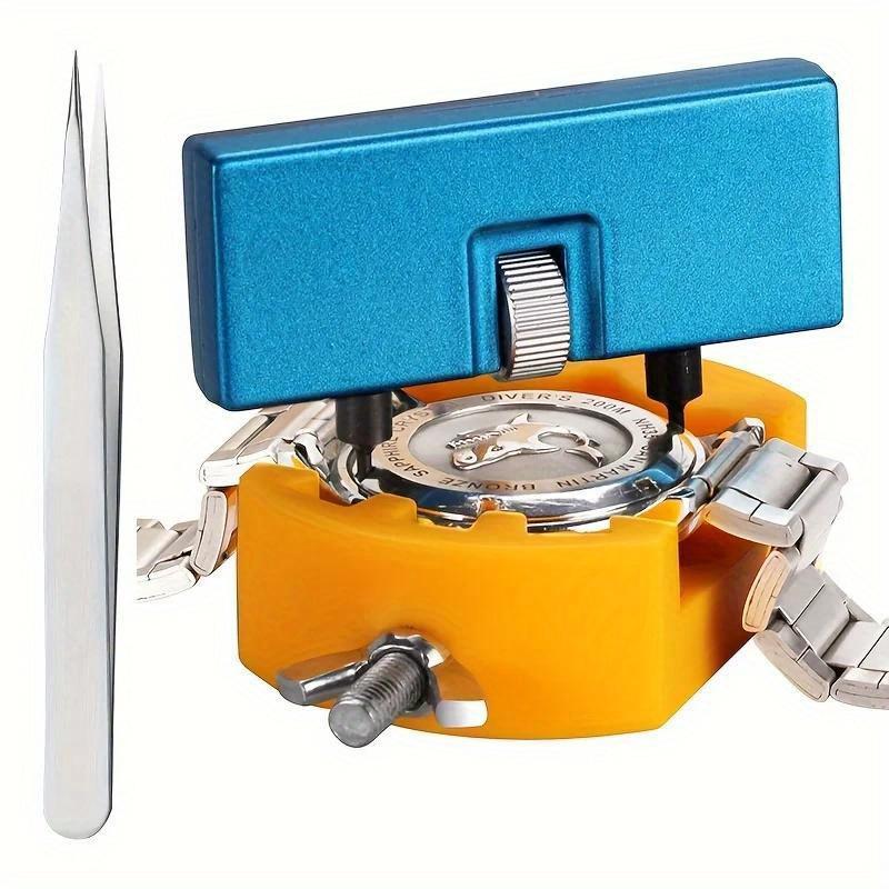 1 Set Watch Battery Replacement Kit with Wrench Back Remover Case Opener Tweezers Set 1set