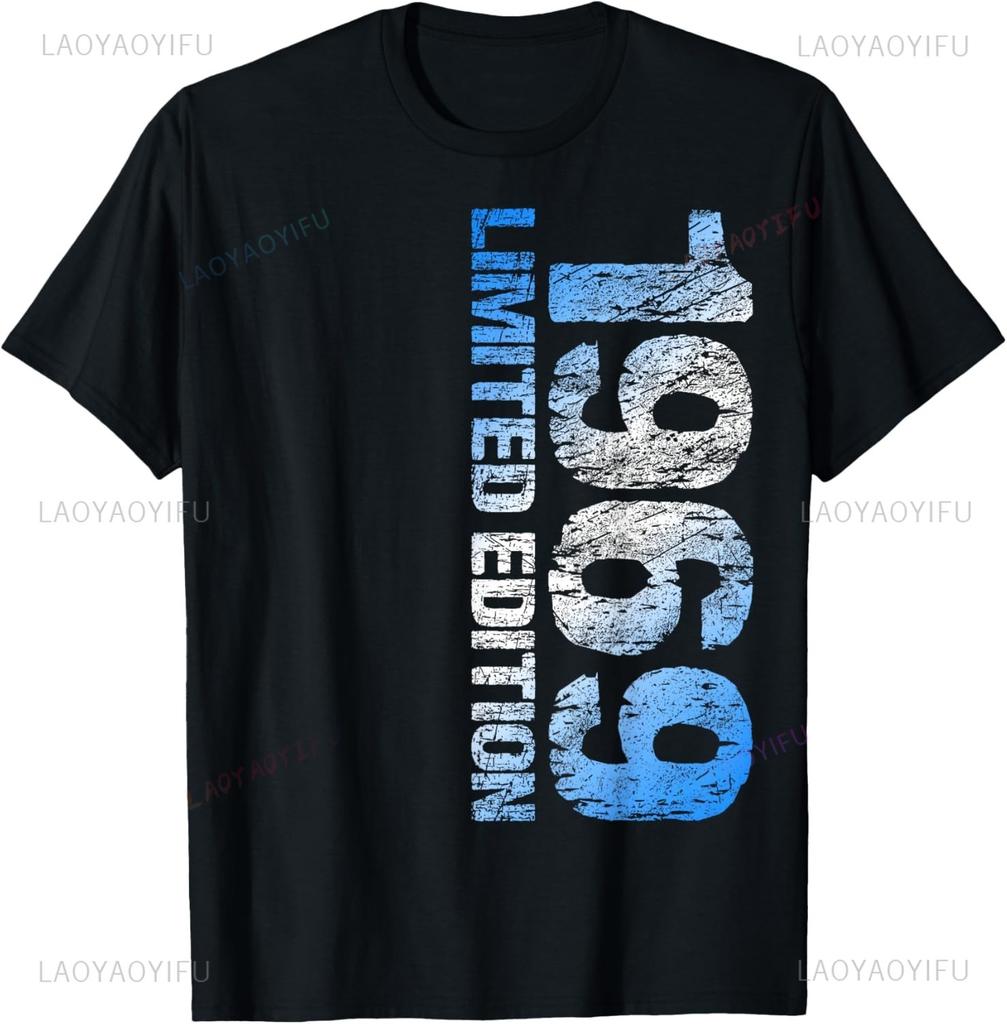 Vintage Made in 1969 T-Shirt Custom Printed Graphic T Shirts Short Sleeve  Casual Streetwear Summer Tops