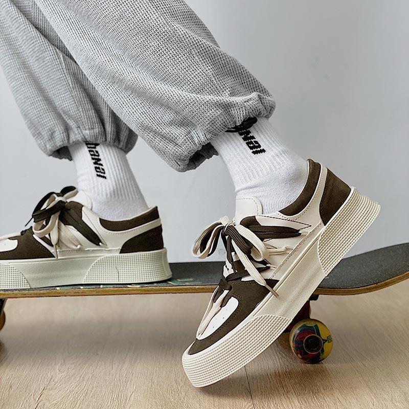 

Niche new board shoes big head INS leisure sports Harajuku ulzzang men s shoes high quality skateboard 44