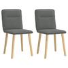 Dining Chairs, 2 Pcs, Dark Gray, Upholstered
