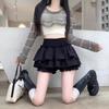 Women's High Waist A Line Skirt Shorts Tiered Ruffle Layered Mini Skirt Pants