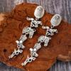 Vintage Bohemia Turquoise Cowboy Hat Boots Horse Earrings for Women Trendy Exaggerate Earring Party Wedding Jewelry Gift