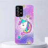 Pink Unicorn Rainbow Soft Case For Samsung Galaxy A15 A14 A13 A12 A55 A54 A53 A52 Phone Cover A35 A32 A33 A25 A23 A22 A05S A04S