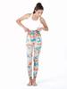 Gasbadi Watercolor Plum Hips Knee-Length Leggings Sunset Beach