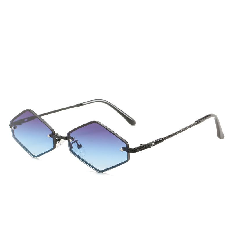 Personalized Small Frame Rhombus Sunglasses Women'S Tide Gradually Change Sunglasses Wind Trend Sunglasses Men