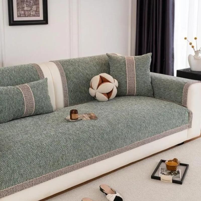 All-Season Anti-Slip Sofa Cushion Simple Leather Sofa Cover Cloth Towel Home Decorative Modern Luxury Living Room Couch Slipcover
