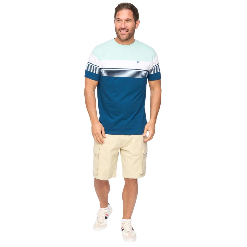 Bewley & Ritch Mens Portmen Yarn Dyed Stripe Cotton T-Shirt