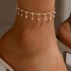 Trendy Rhinestone Tassel Anklet – Perfect Summer Beach Foot Jewelry