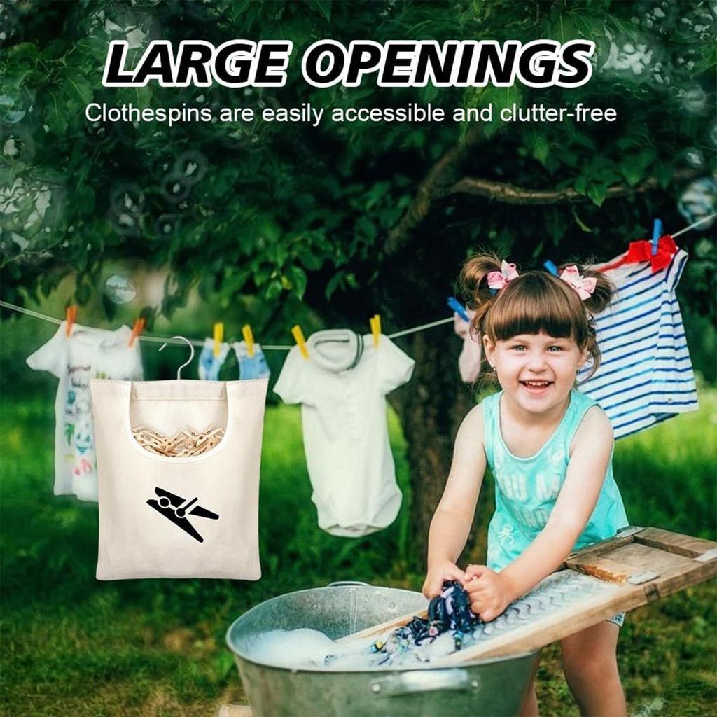 Clothespin Storage Bag Washable Clothespin Storage Organizer Closet Storage Basket Clothespin Bag Organizer for Home