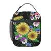 Vintage Sunflower Flowers Insulated Lunch Bag for Women Office Cooler Thermal Food Box Tote Portable Lunch Boxes Container