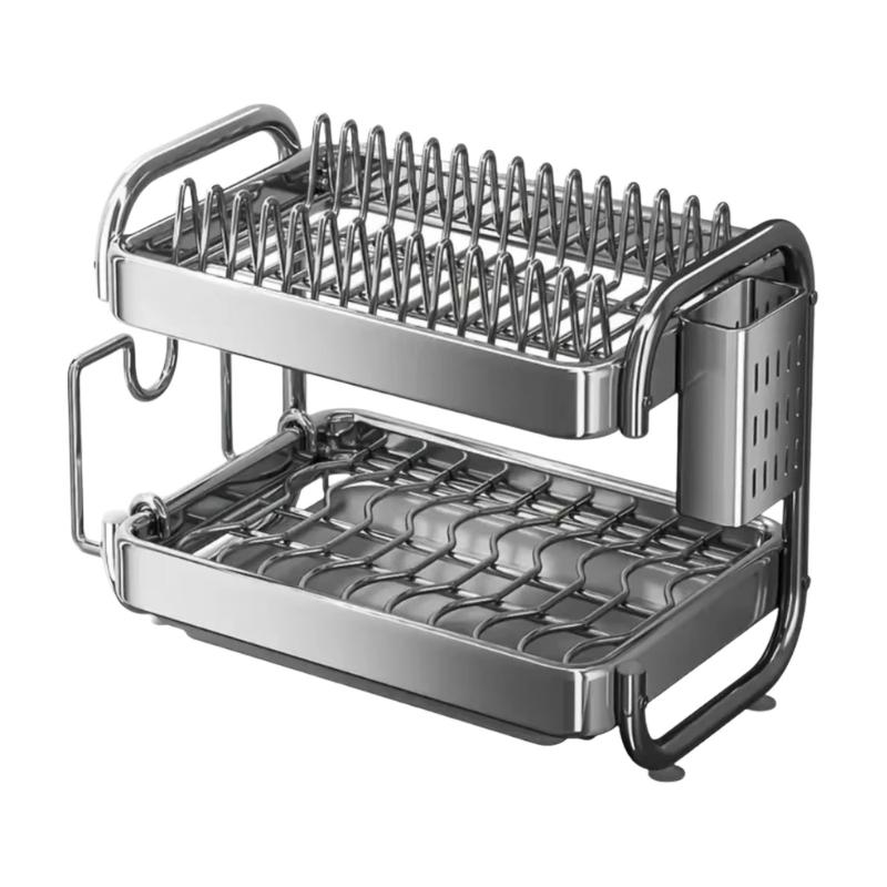 Premium Dishware Drain Rack With Detachable Chopping Board Shelf And Chopstick Dryer Rustproof Nonrust Steel Design 1 3900₽